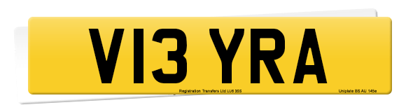 Registration number V13 YRA